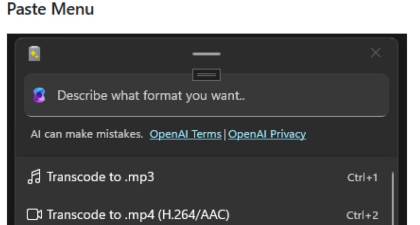 Microsoft tests new PowerToys app that can pull audio from video files